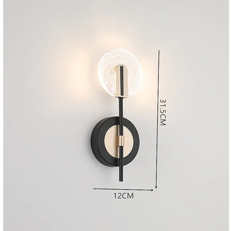 Valentina Modern LED Wandleuchte Weiß/Schwarz Innen Schlaf/Wohnzimmer