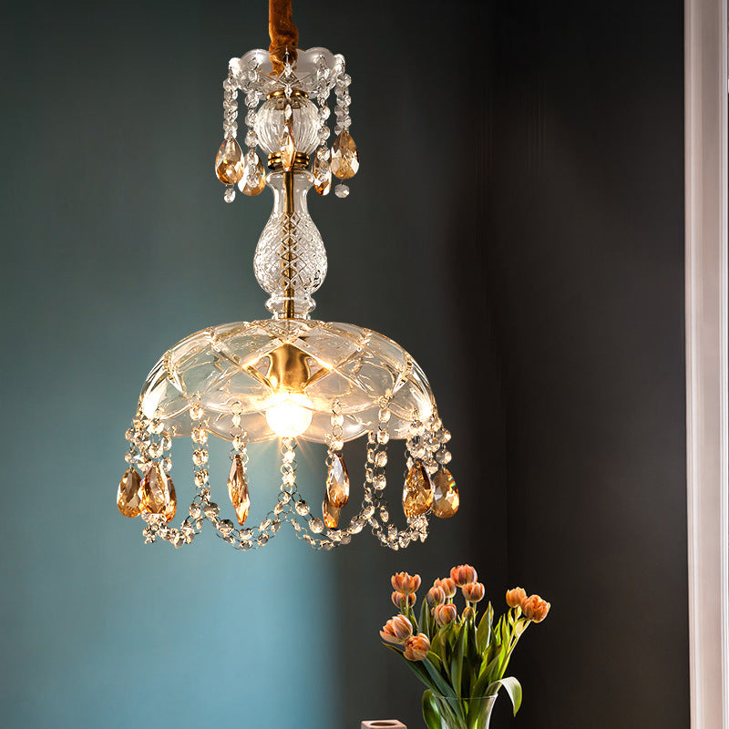Kristy Luxus Kristall Pendelleuchte Glas Metall Schlafzimmer Arbeitszimmer