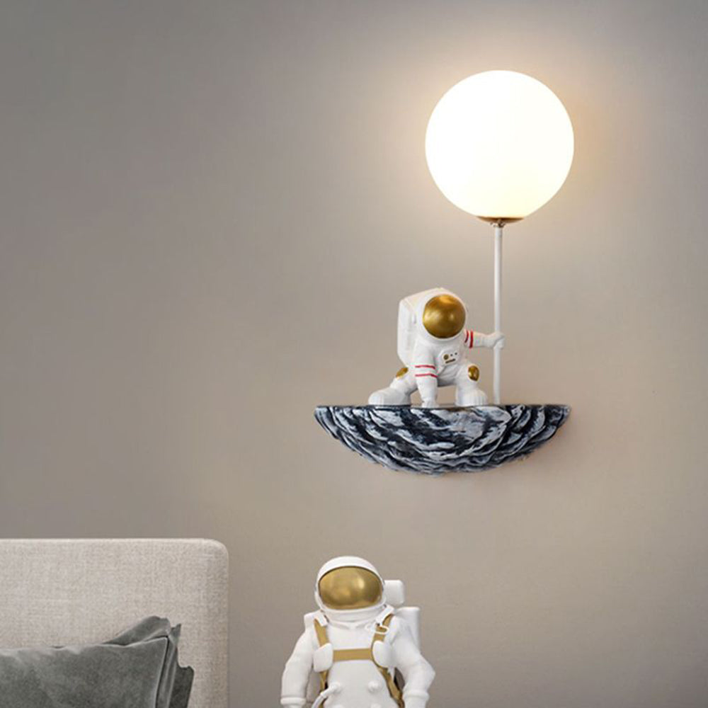 Aria Moderne LED Wandleuchte Weiß Schlafzimmer/Kinderzimmer Glas