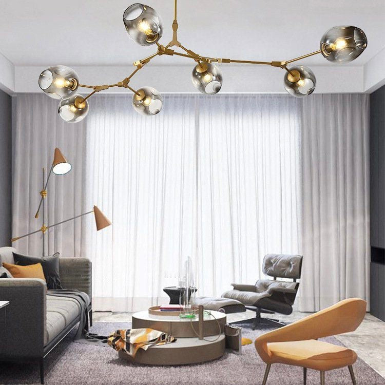 Valentina Pendelleuchte Schwarze/Gold Wohnzimmer/Schlafzimmer Glas