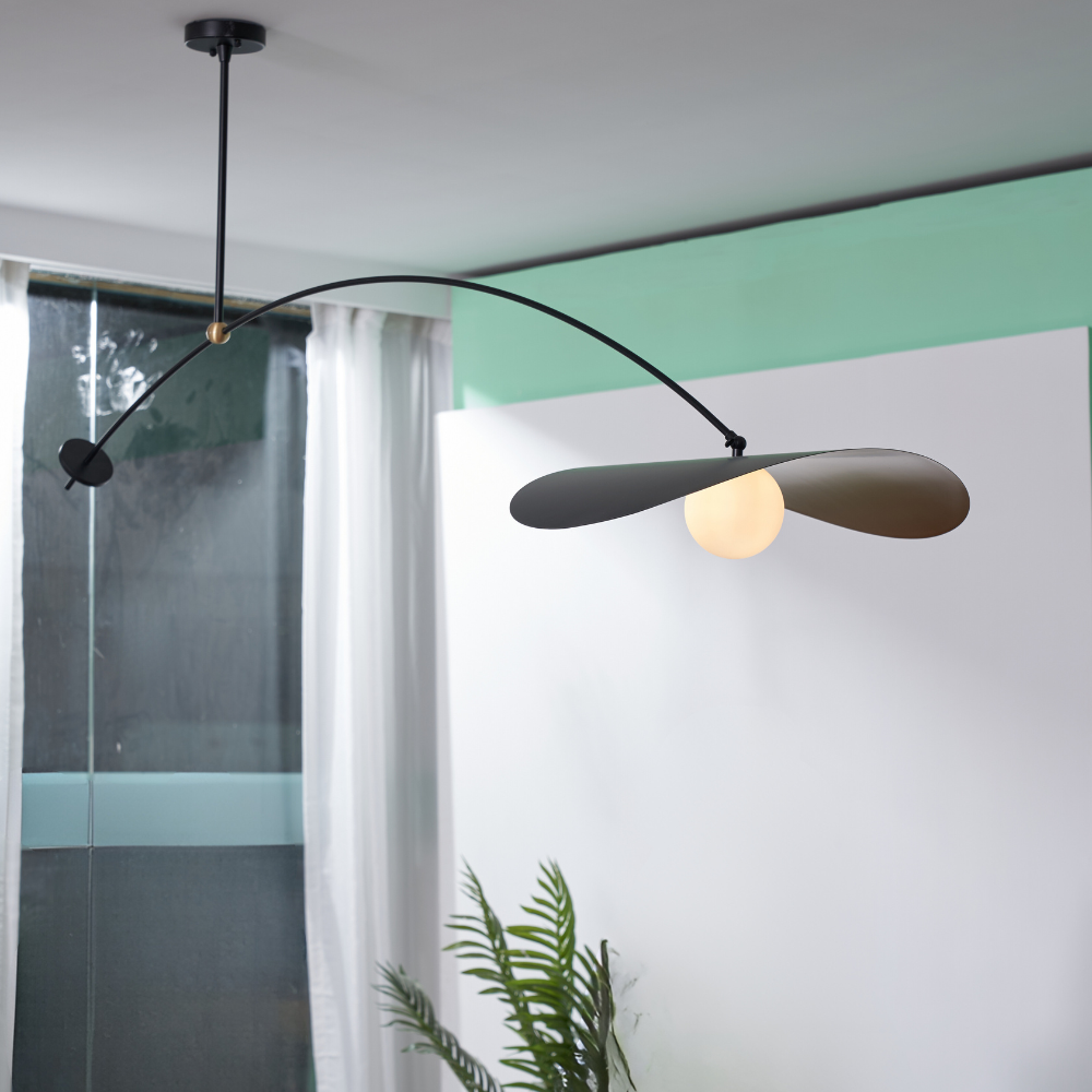 Arisha  Minimalistische LED Pendelleuchte schlafzimmer Schwarz/Gold