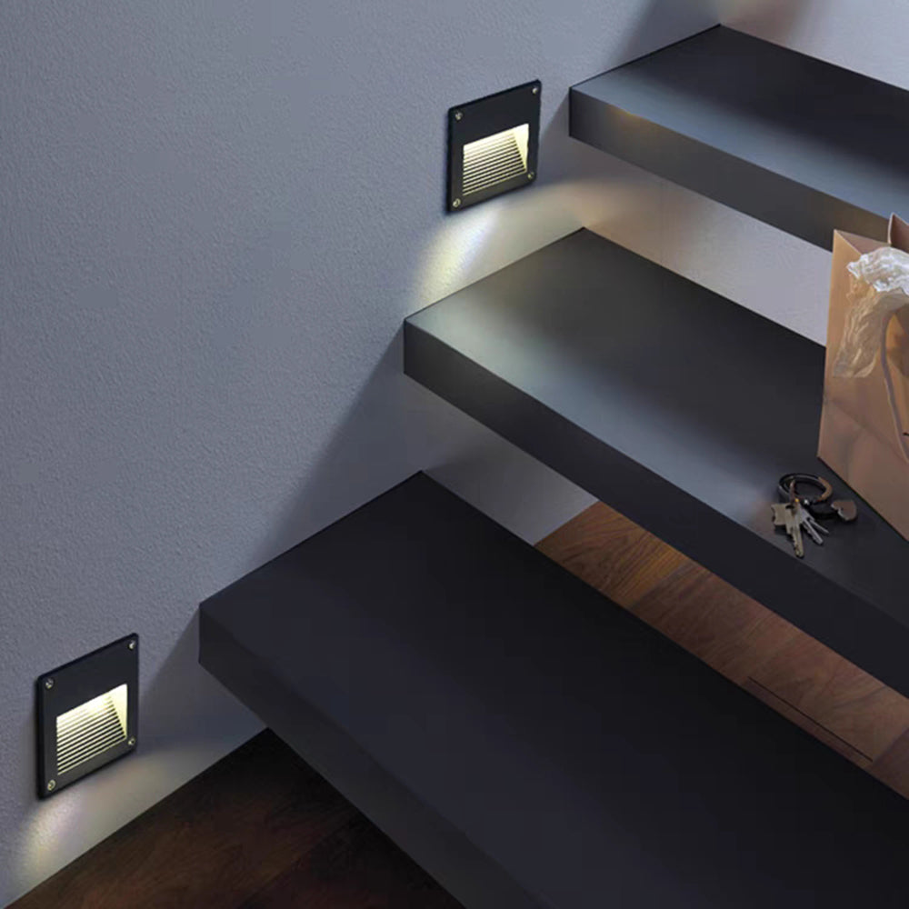 Ray LED Rechteck Außenleuchte Metall Glas Garten Terrasse