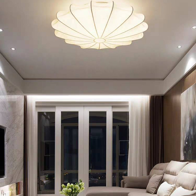Ritta Design LED Deckenleuchte Weiß Schlaf/Wohnzimmer Stoff