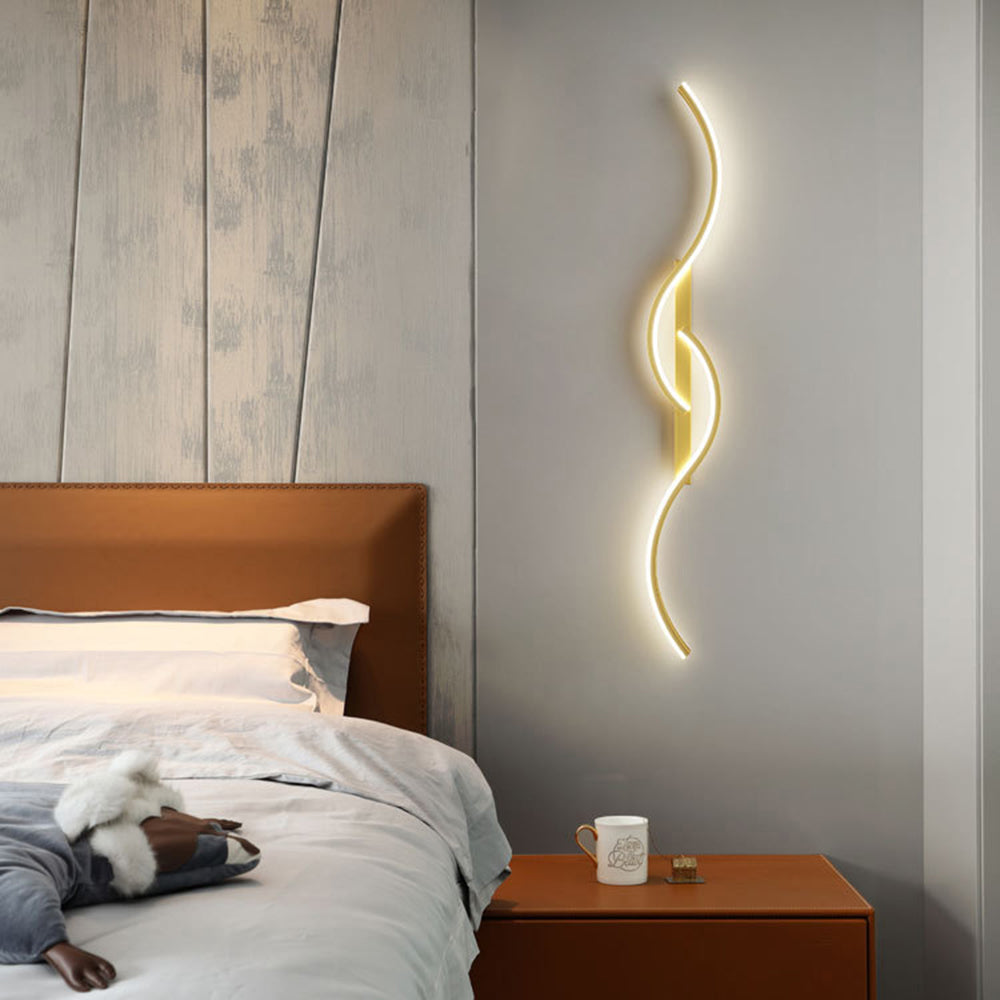 Arisha Modern LED Wandleuchte Innen  Linear Schwarz/Weiß