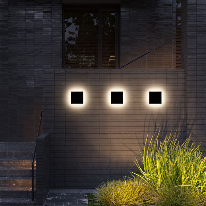 Ray  Außenwandleuchte Garten Modern LED  Weiß/Schwarz Metall