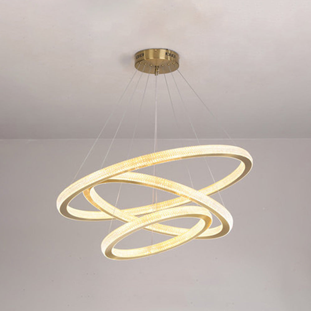 Kristy Modern Ring LED Kronleuchter Gold Wohn/Schlafzimmer Metall