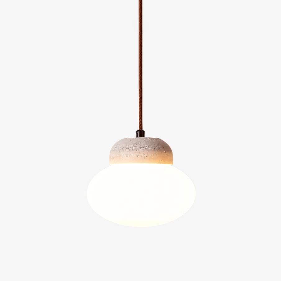 Sora Pendelleuchte in Kieselsteinform