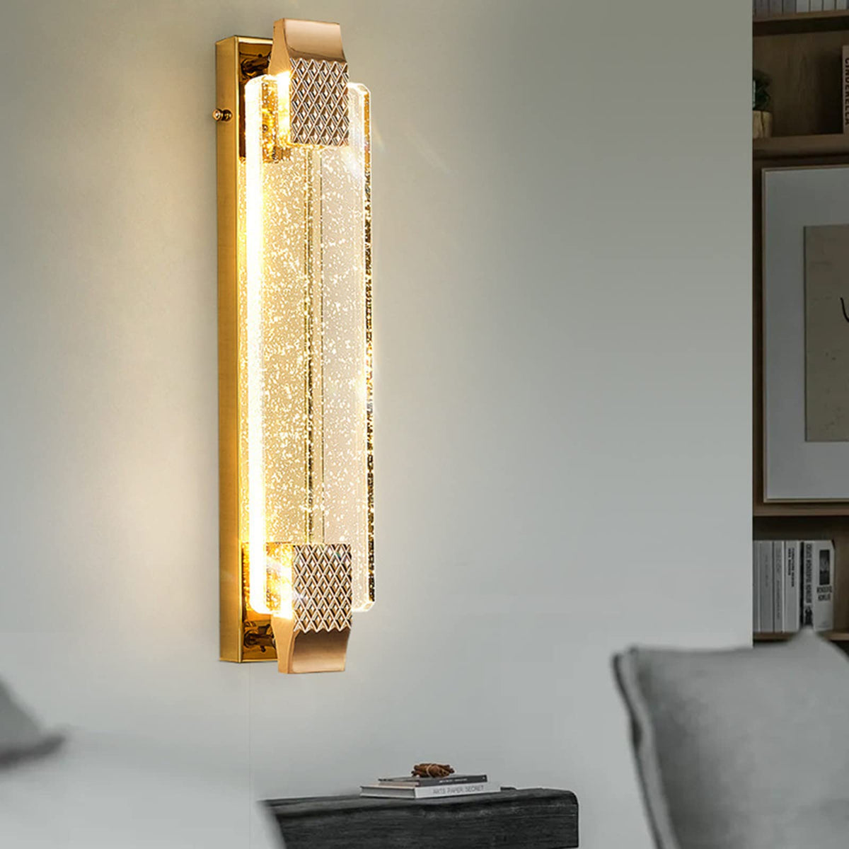Kristy Modern Innenwandleuchte Metall/Glas Wohnzimmer/Esszimmer