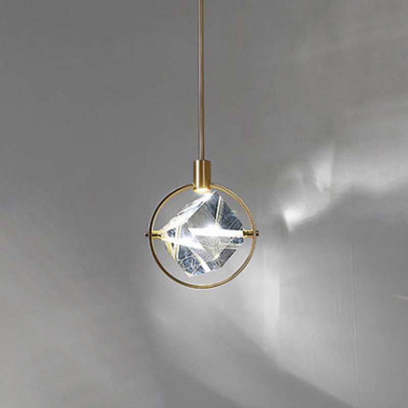 Kristy Modern LED Pendelleuchte Gold Schlaf/Wohnzimmer Metall&Kristall