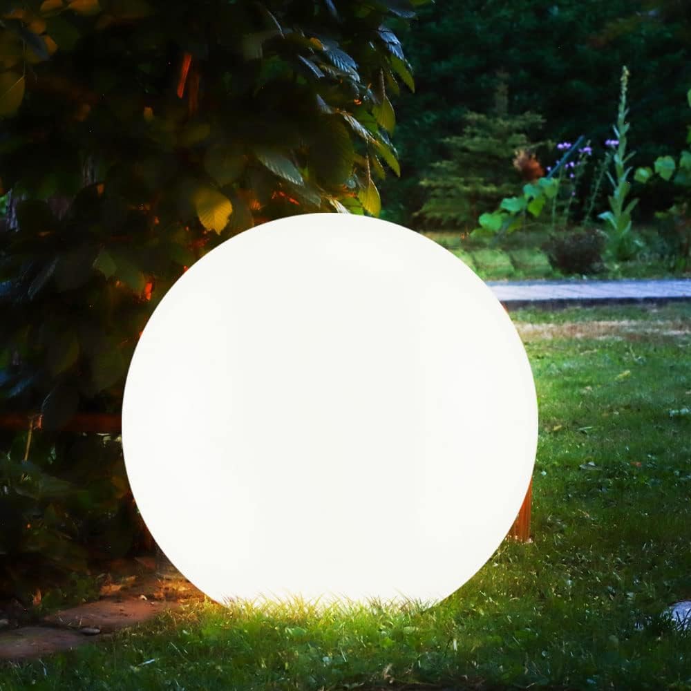 Aria Modern Kugel LED Wasserdichte RGB Außenleuchte Stehlampe Weiß