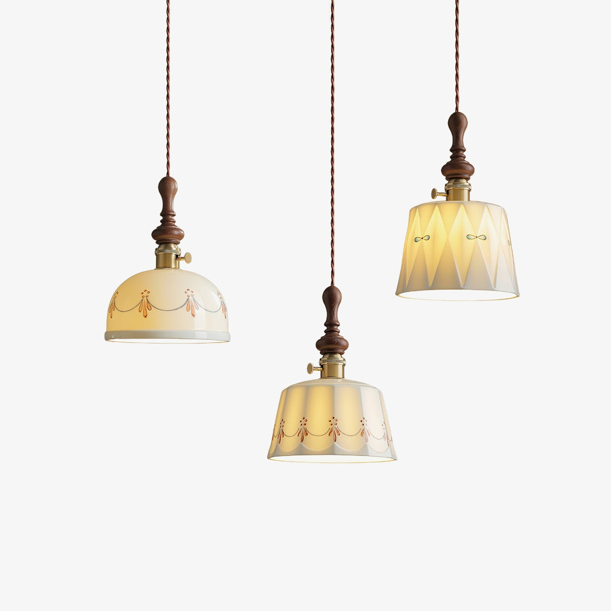 Ceraeyre Vintage Keramik-Pendelleuchte
