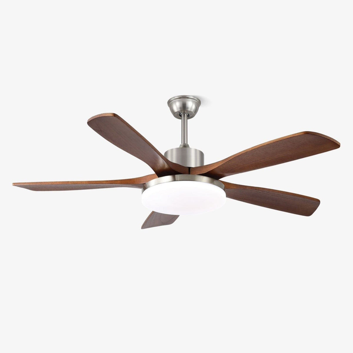 Alduira Deckenventilator mit Beleuchtung aus Holz im modernen Stil