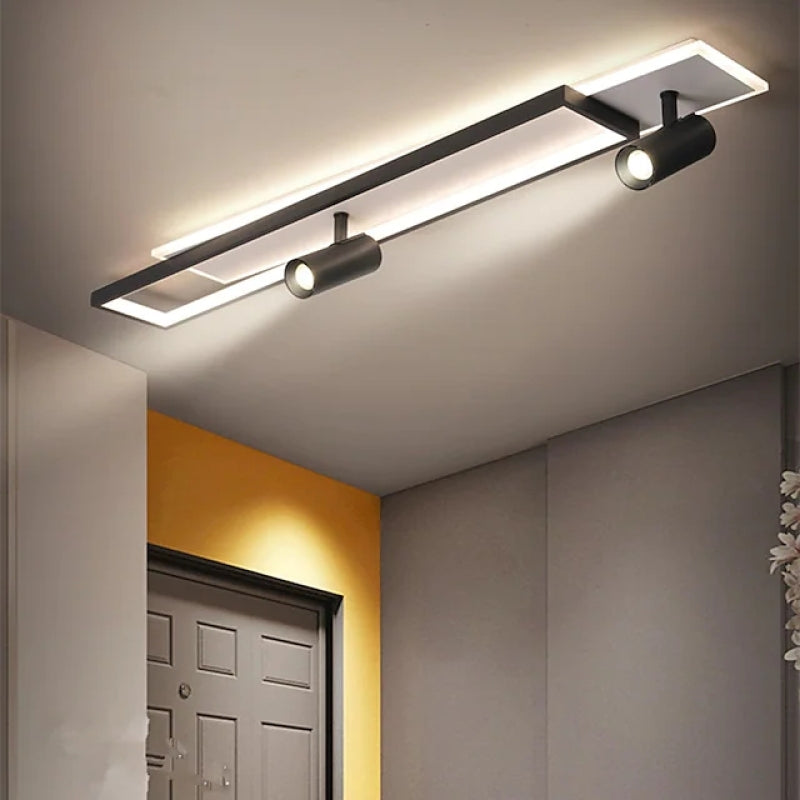 Arisha Modern LED Deckenleuchte Strahler Schwarz Wohnzimmer Metall
