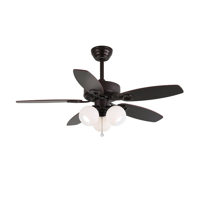 Elvael Classic Deckenventilator mit Beleuchtung aus Holz und Glas