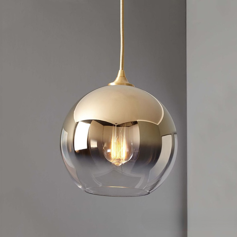 Arisha Modern Kugel LED Pendelleuchte Gold/Silber/Roségold Esszimmer Metall Glas