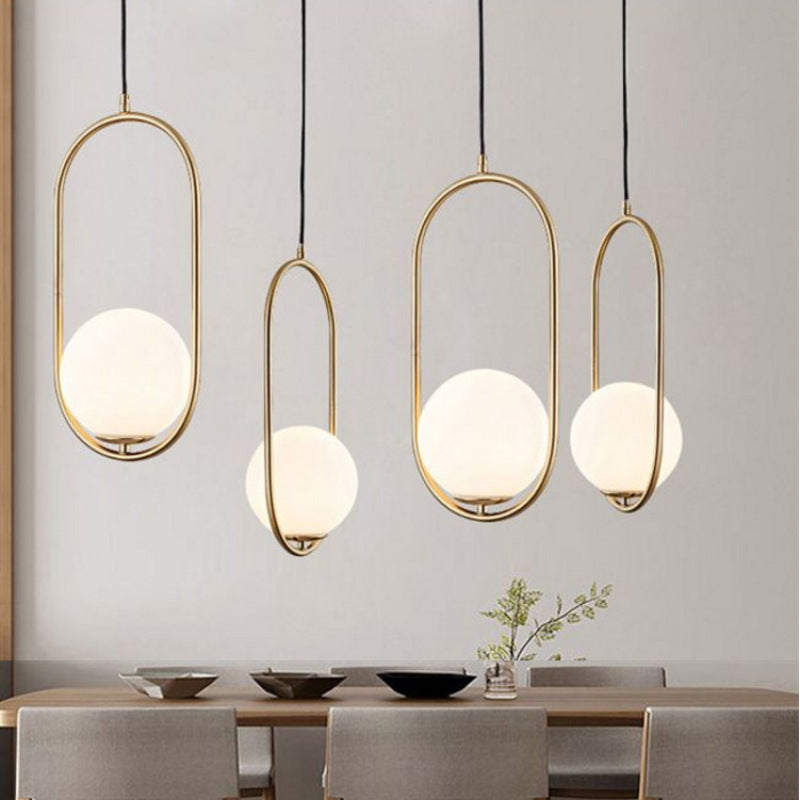 Valentina LED Pendelleuchte Kugel Ess/Wohnzimmer Metall/Glas