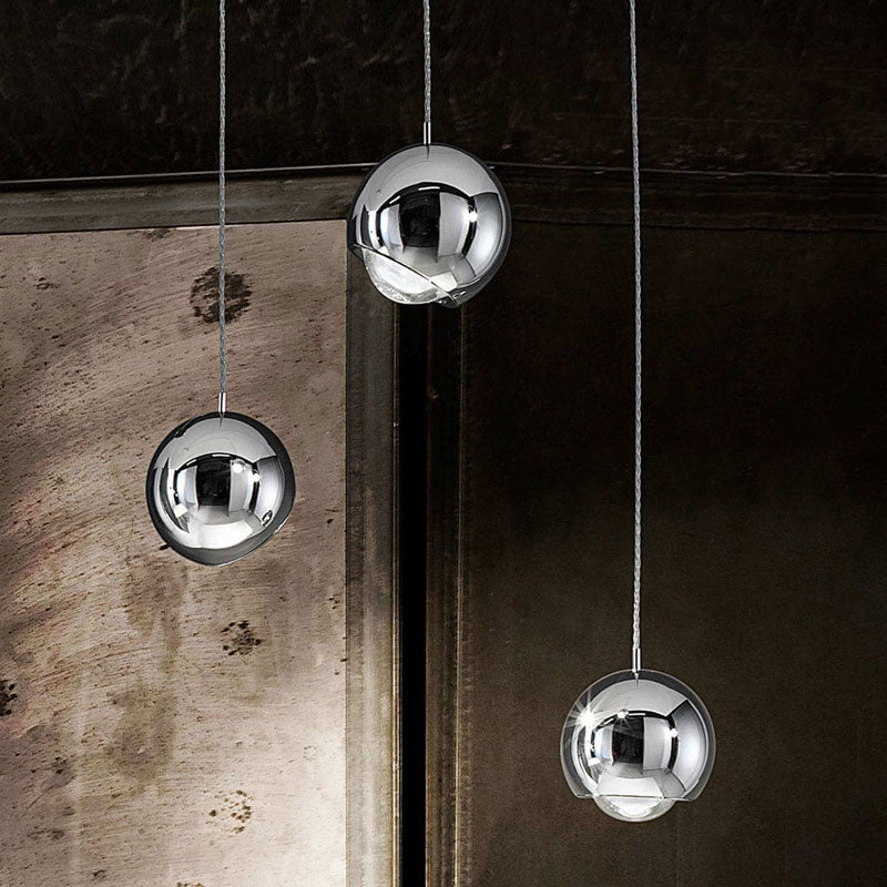 Valentina Modern LED Pendelleuchte Kugel Ess/Wohnzimmer Gold Metall