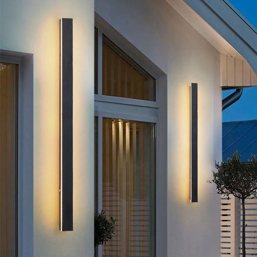 Arisha Minimalistische Wasserdichte LED Außenwandleuchte Schwarz Garten Korridor