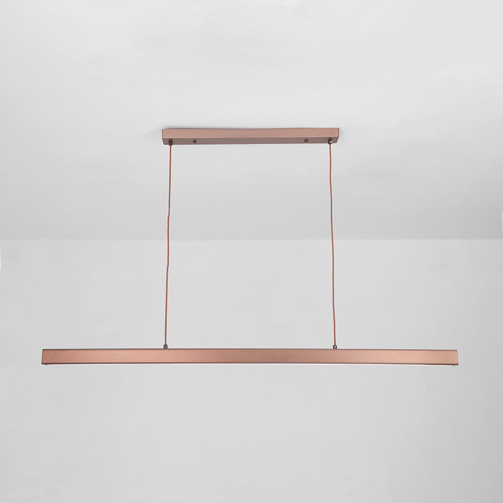 Arisha Moderne LED Pendelleuchte Linear Schwarz/Braun Esszimmer Metall
