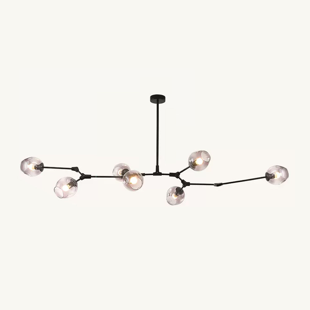 Valentina Pendelleuchte Schwarze/Gold Wohnzimmer/Schlafzimmer Glas