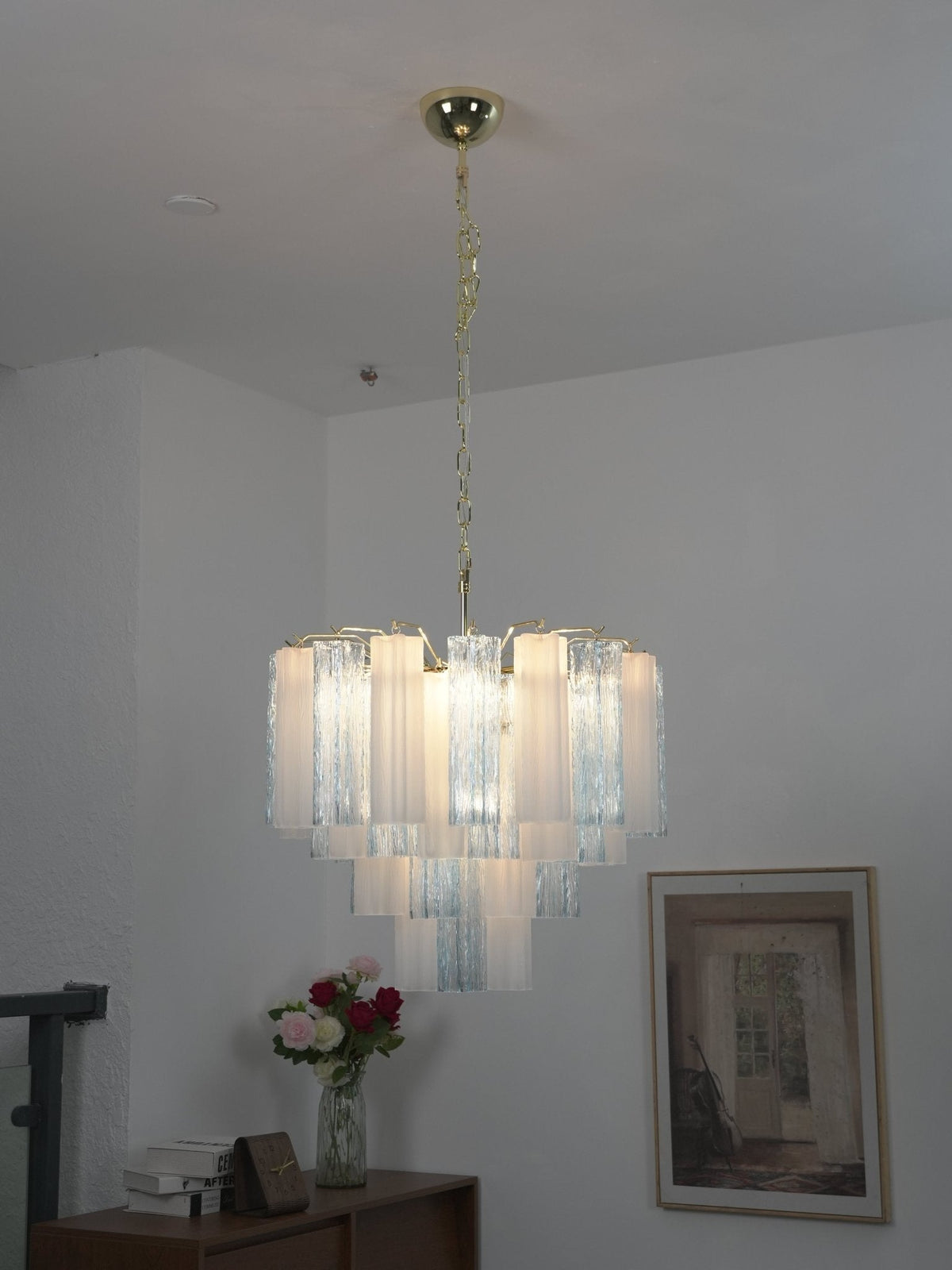 Bexy Kronleuchter aus Glas in Kaskadenform