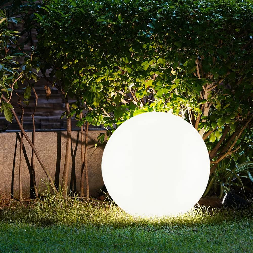 Aria Modern Kugel LED Wasserdichte RGB Außenleuchte Stehlampe Weiß