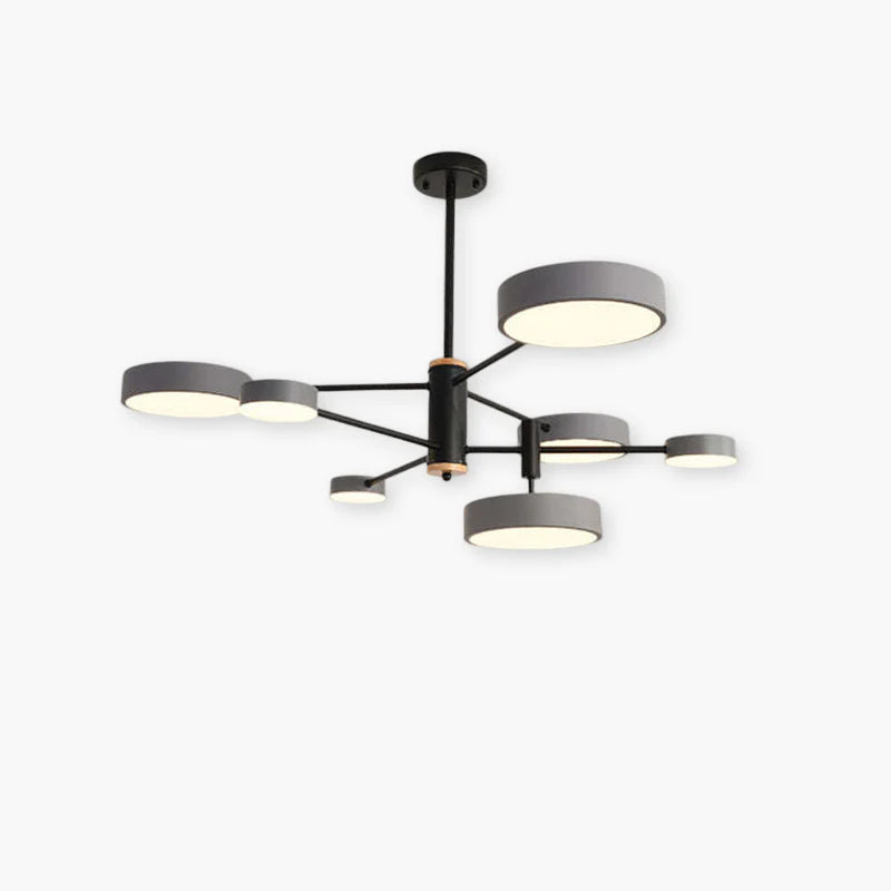 Arisha Modern LED Pendelleuchte Gold/Weiß/Grau Wohn/Schlaf/Esszimmer Esstisch Metall&Holz 3 Farbwechsel Per Schalter