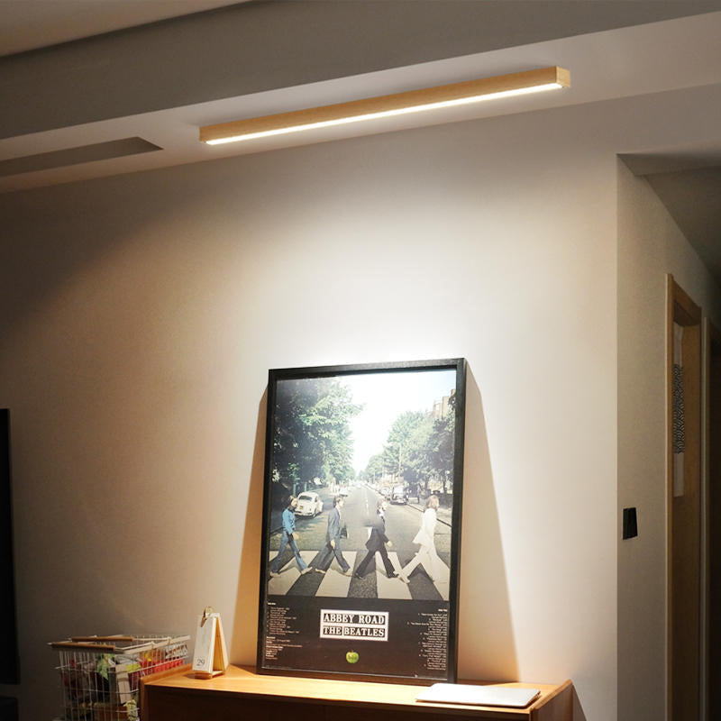 Arisha Modern Linear LED Deckenleuchte Holz Schlaf/Wohnzimmer