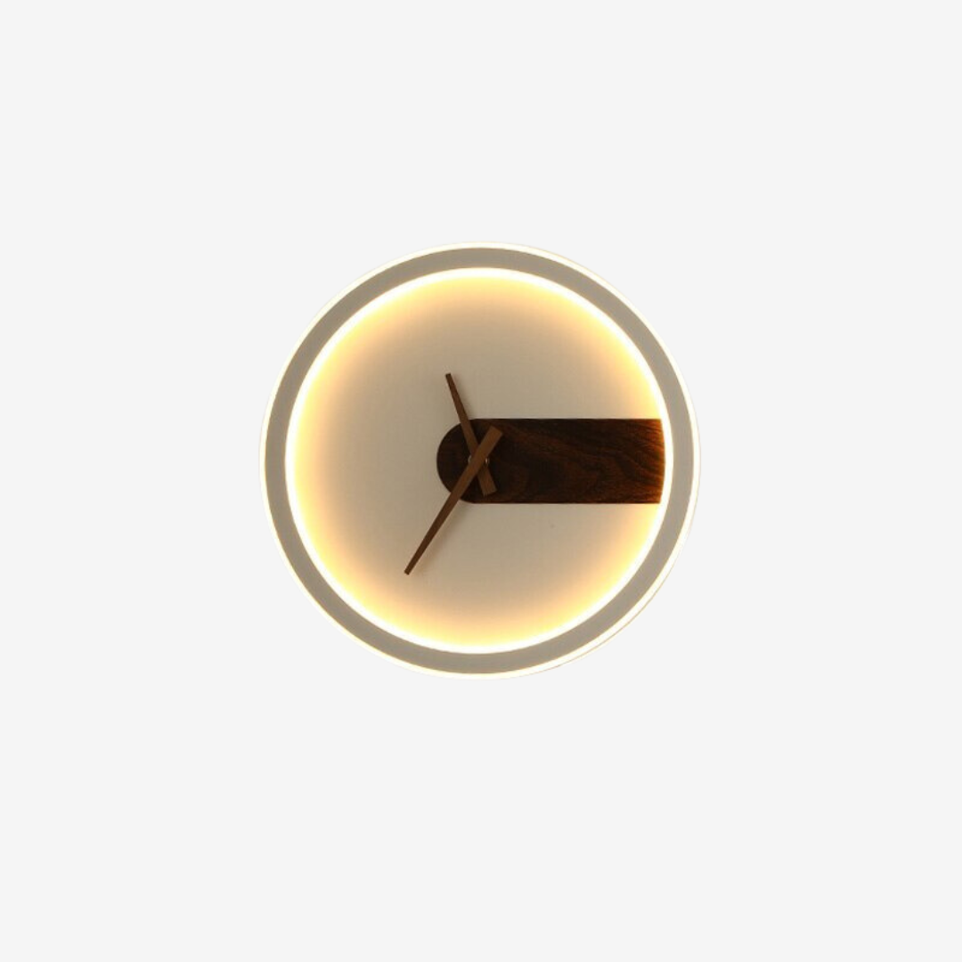 Arisha Modern Uhr LED Innenwandleuchte Schwarz Schlaf/Wohnzimmer