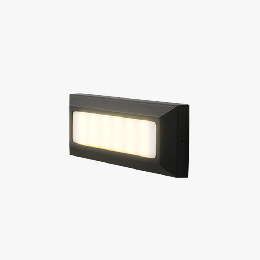 Ray Modern Rechteck LED Außenleuchte Schwarz/Grau Flur/Garten/Terrasse Metall&Acryl 23CM Lang