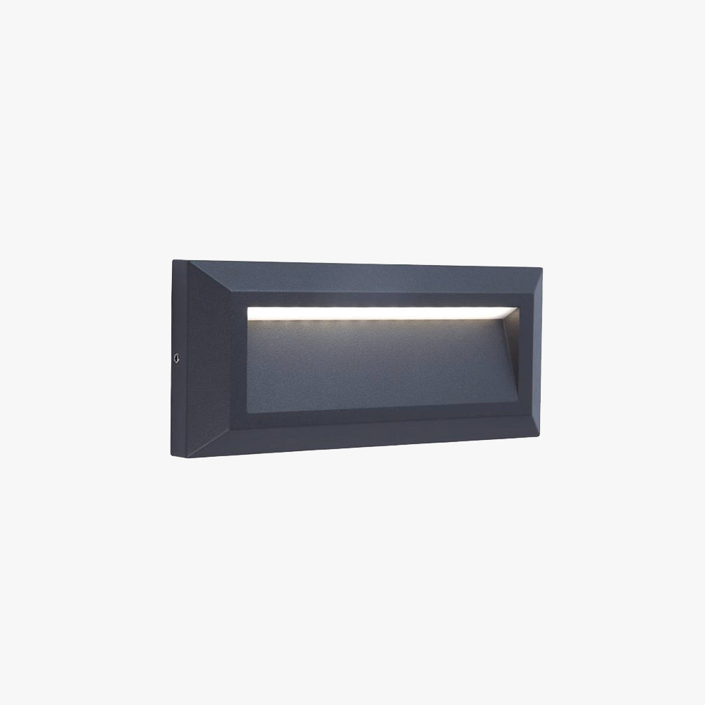 Ray  Außenwandleuchte Rechteck, Grau, Innen/Außen, Metall Modern LED