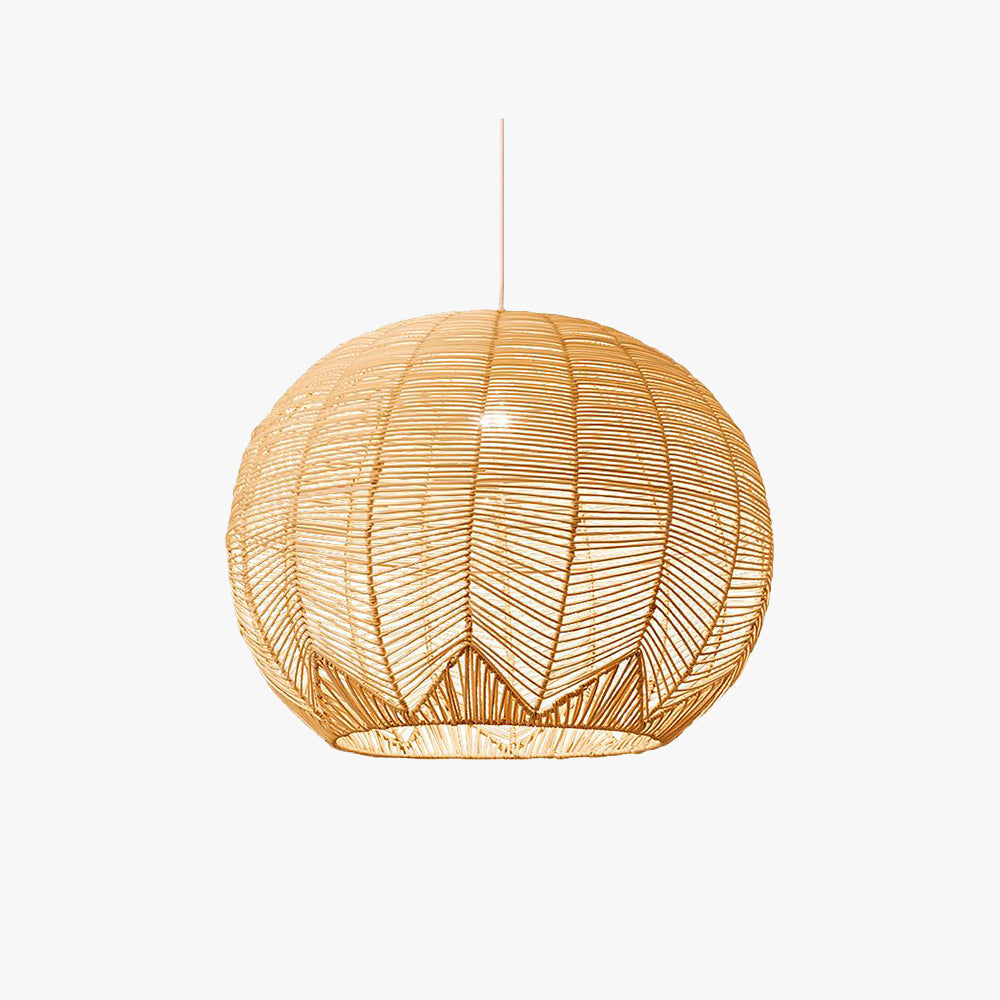 Ritta Boho Runde LED Pendelleuchte Wohnzimmer/Esstisch Holz