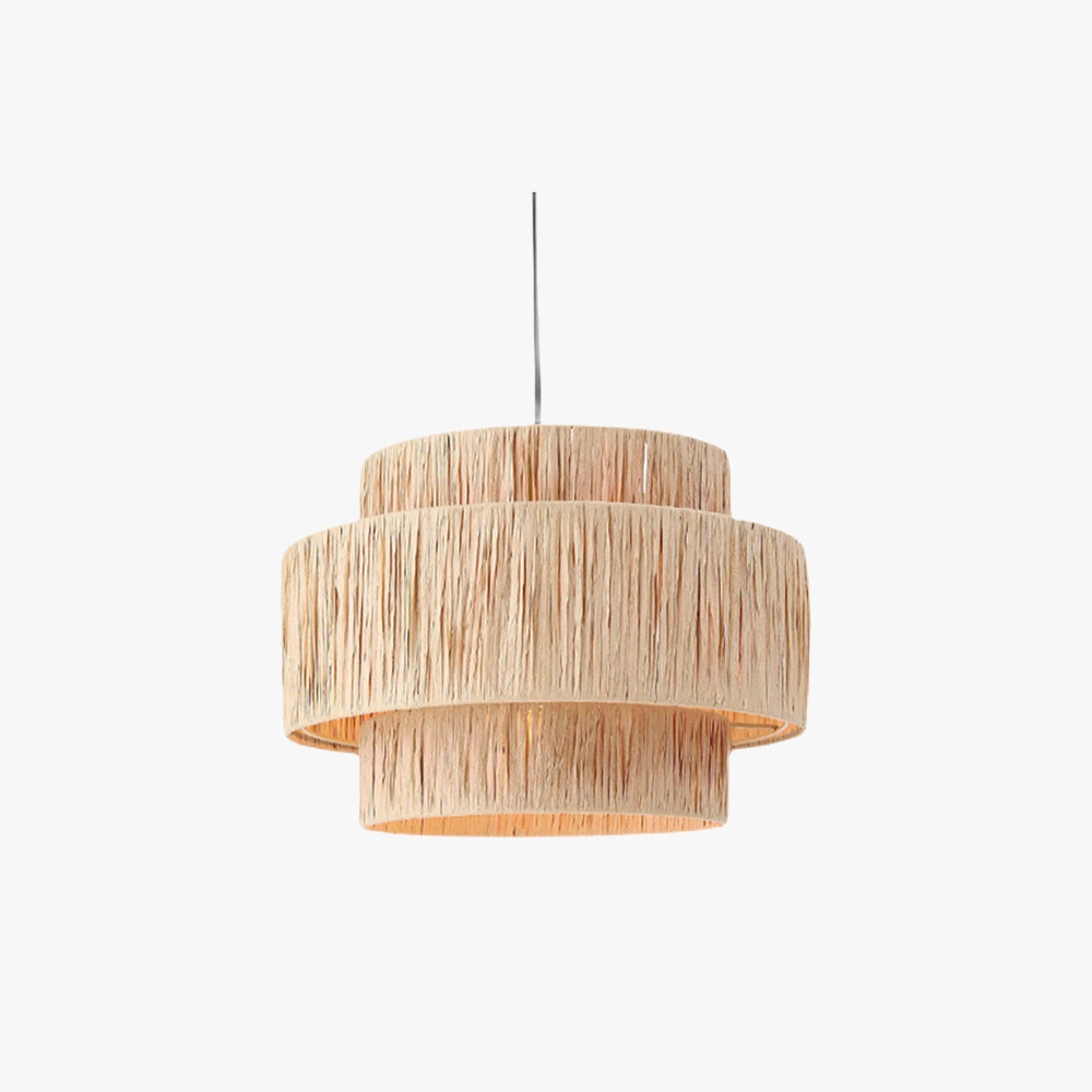 Muto Modern Küche LED Pendelleuchtehellbraun Wohn/Schlafzimmer Rattan Glas
