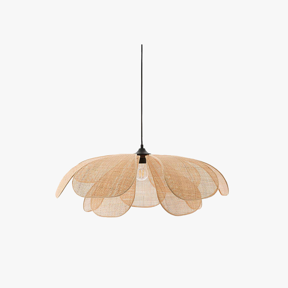 Ritta Design Weidengeflecht LED Holzfarbe Pendelleuchte Wohnzimmer Metall Rattan