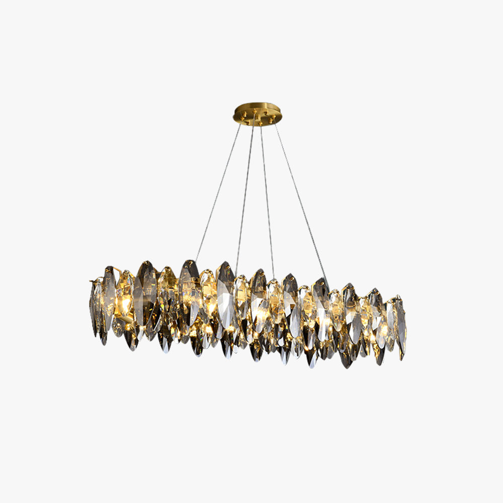 Kristy Vintage Kronleuchter Gold-Silber Wohn/Esszimmer Kupfer&Kristall