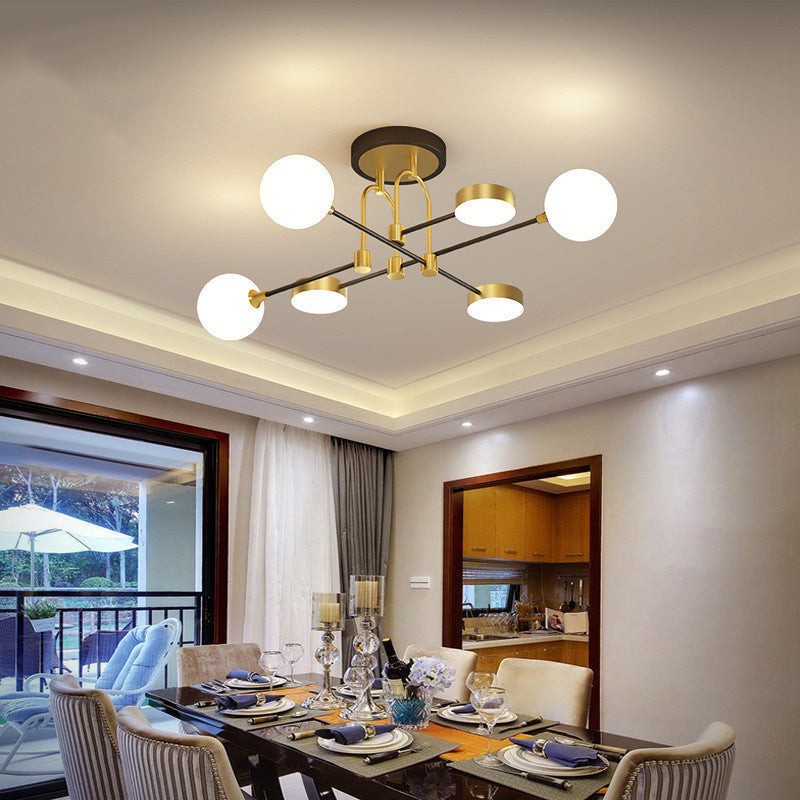Valentina Modern LED Deckenleuchte Gold Schlafzimmer/Wohnzimmer Glas&Metall