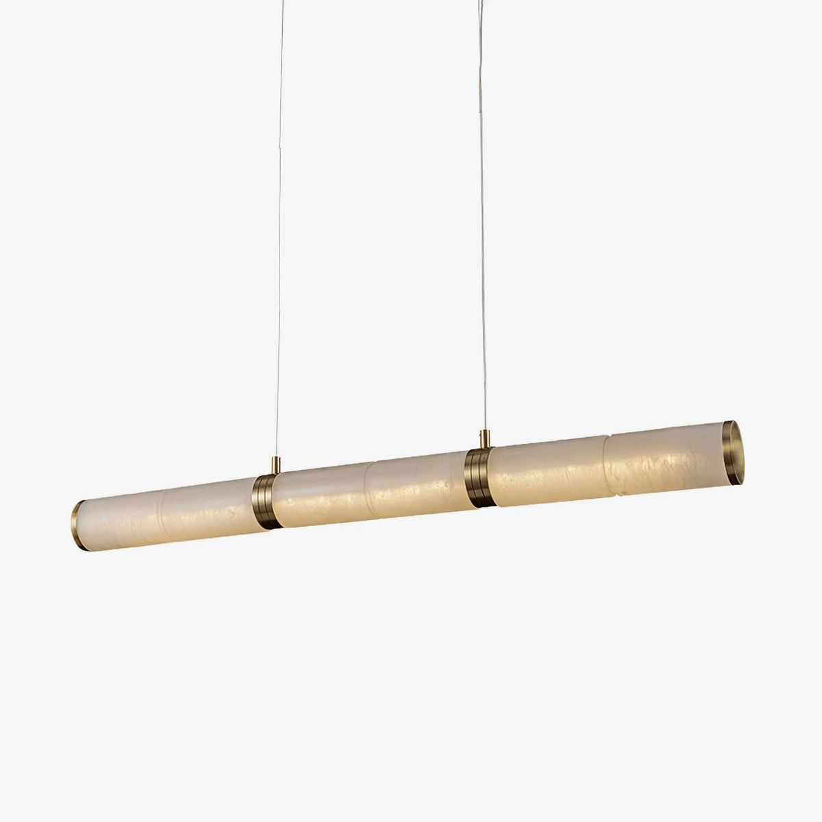Gevrel Minimalistische Alabaster-Pendelleuchte in linearer Form