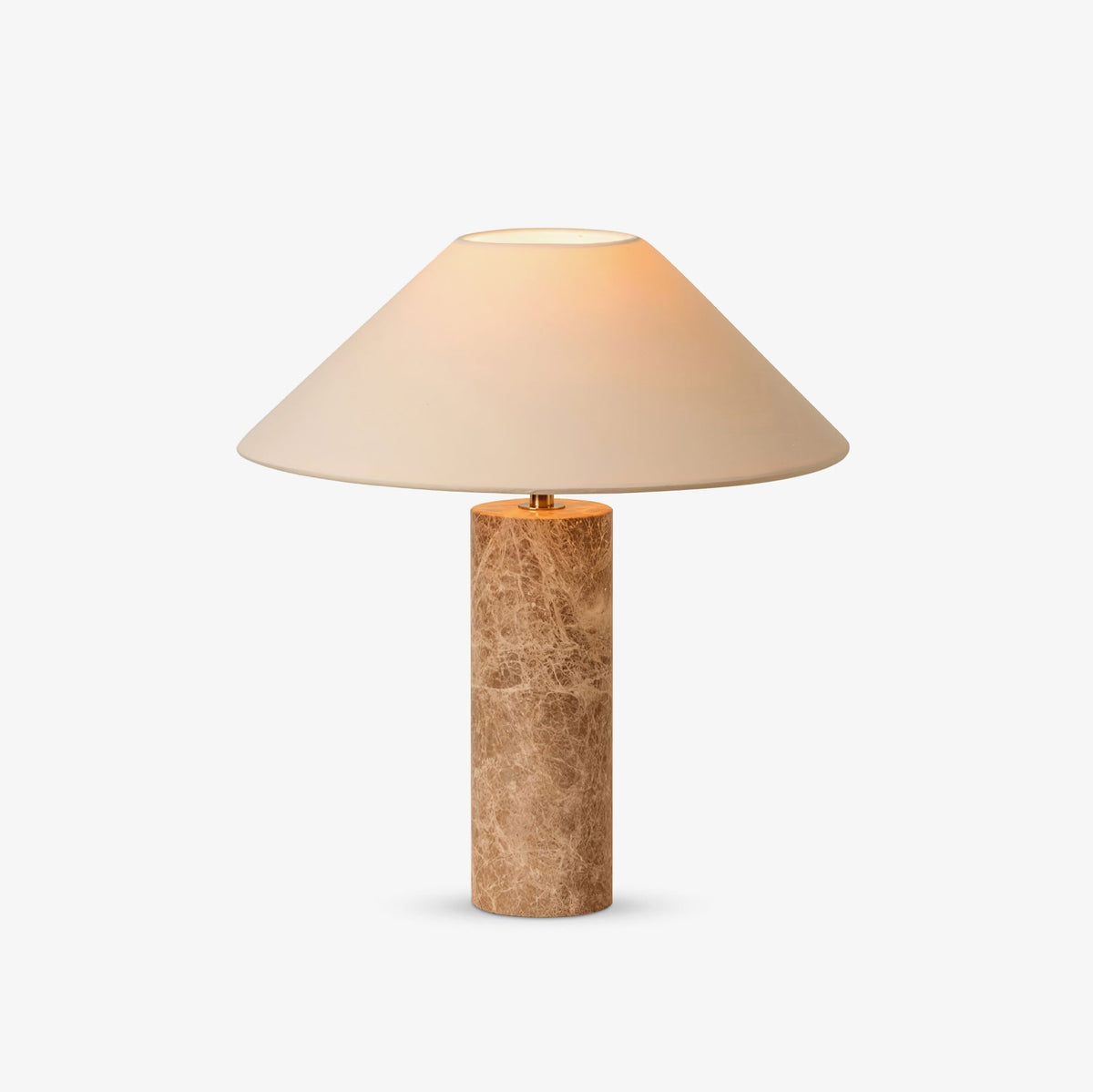 Peterielle Tischleuchte aus Marmor in Beige/Grau