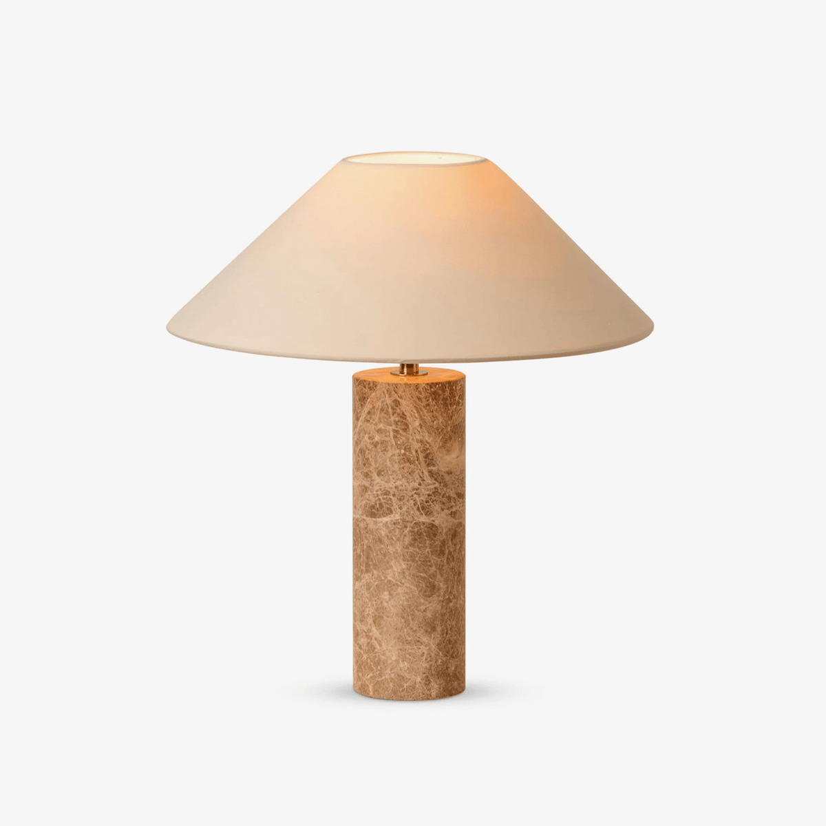 Peterielle Tischleuchte aus Marmor in Beige/Grau