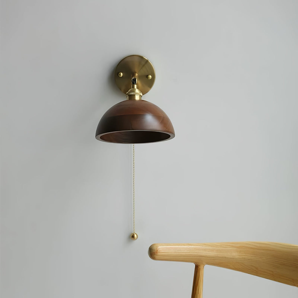 Rasen Vintage Holz-Wandleuchte