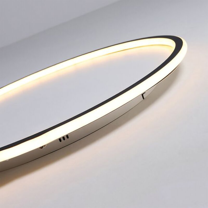 Arisha Modern Ring LED Deckenleuchte Schwarz/Weiß Wohn/Schlafzimmer