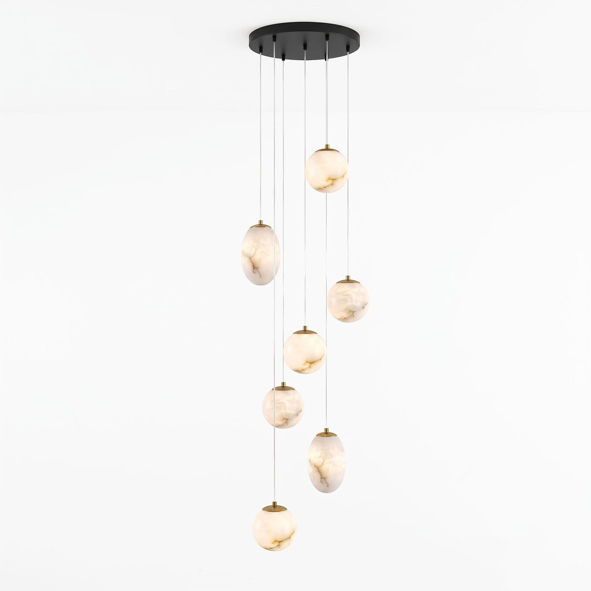 Norik Minimalistische Pendelleuchte aus Alabaster