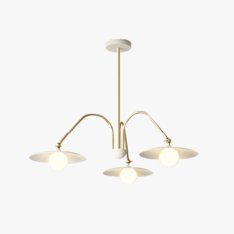 Cairns Modern LED Pendelleuchte Kegel Kugel Wohnzimmer, Gold, Metall Glas