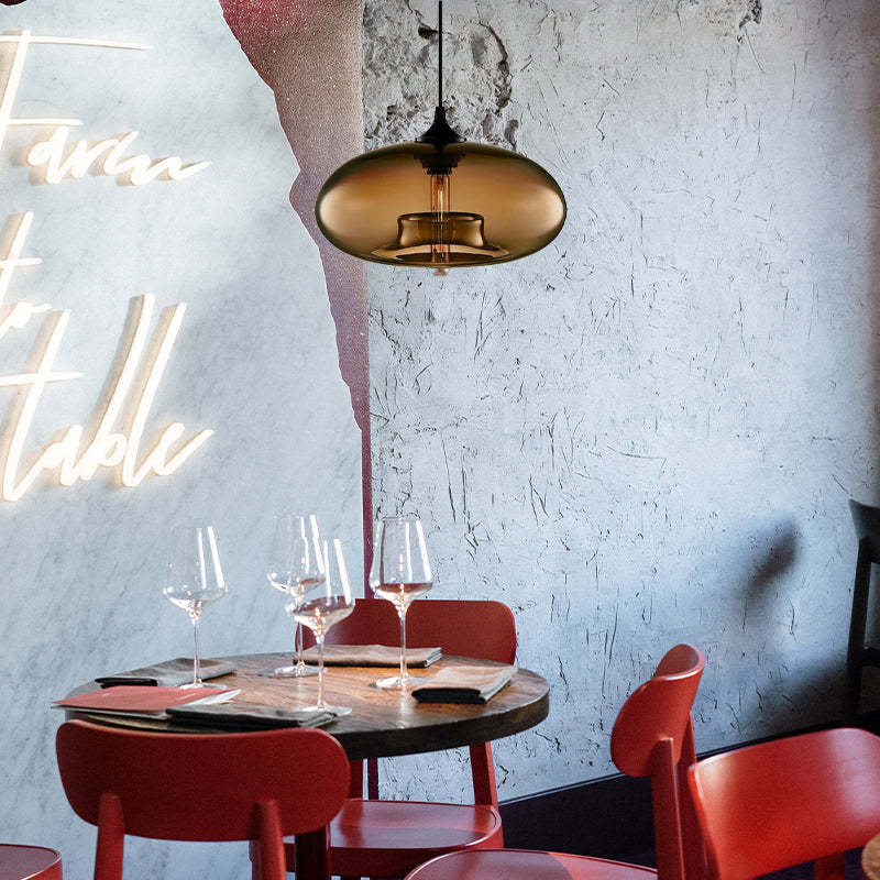 Aria Modern Mehrfarbig LED Pendelleuchte Glas Ess/Wohnzimmer