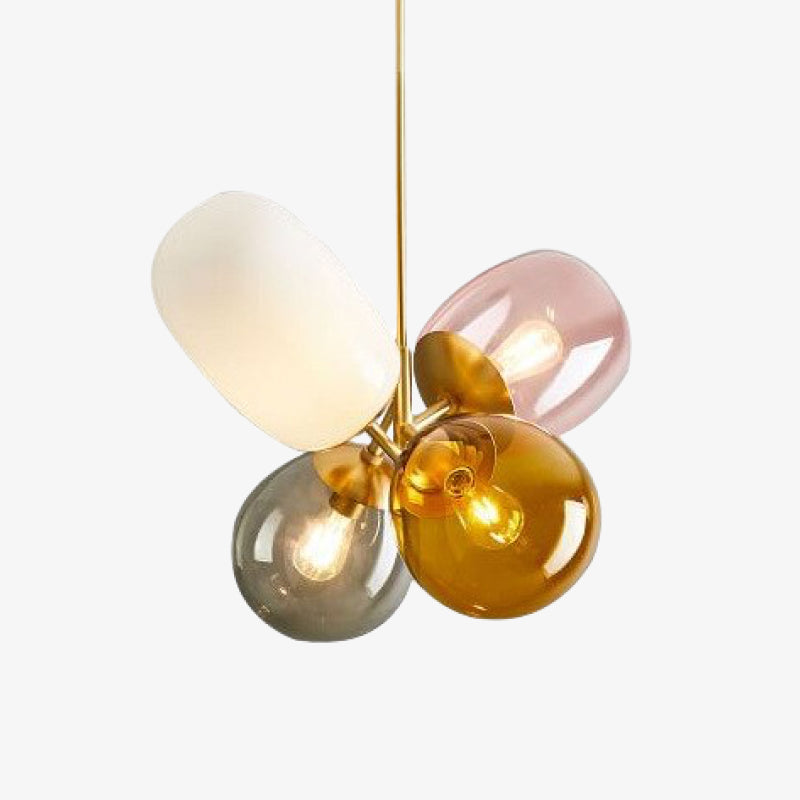 Valentina LED Pendelleuchte Glaskugel Bunt Esstisch/Schlaf/Wohnzimmer Metall Glas