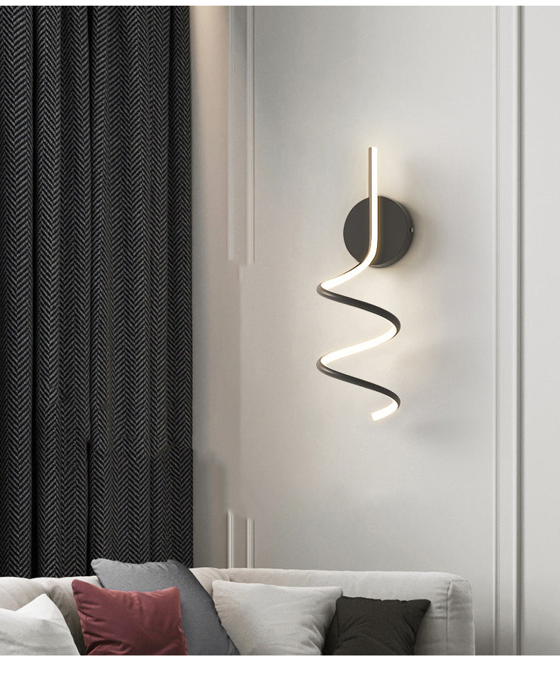 Arisha Minimalistische LED Wandleuchte Ess/Wohnzimmer Schwarz/Weiß
