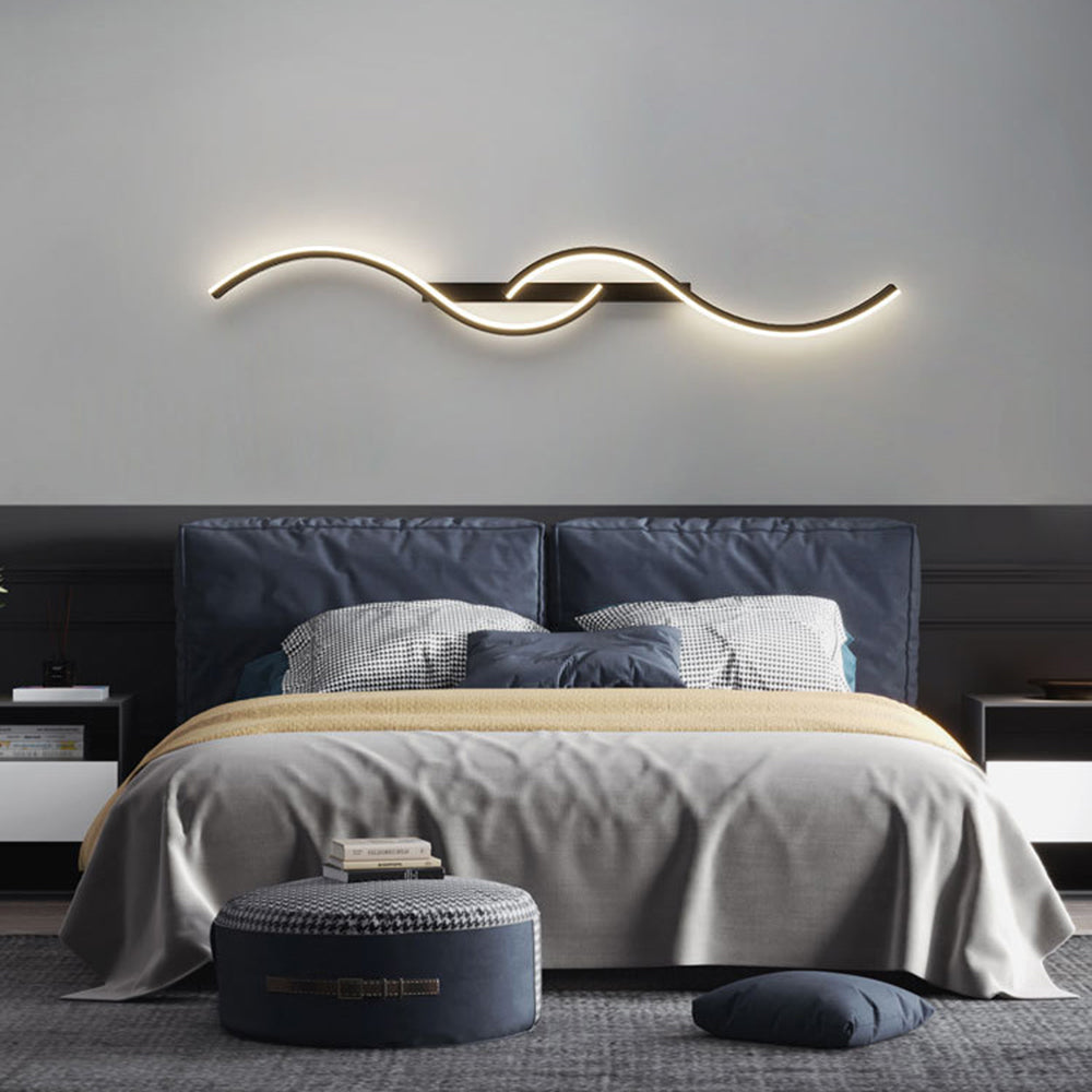 Arisha Modern LED Wandleuchte Innen  Linear Schwarz/Weiß