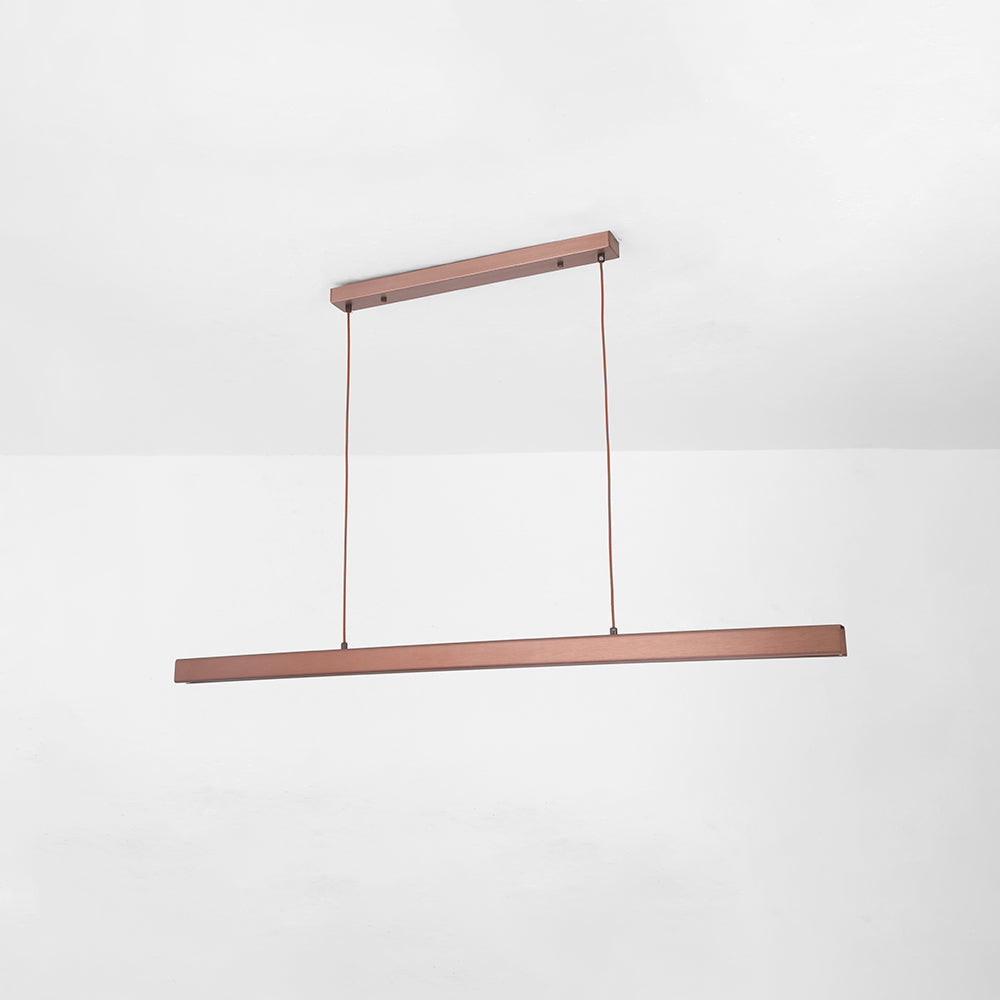 Arisha Moderne LED Pendelleuchte Linear Schwarz/Braun Esszimmer Metall