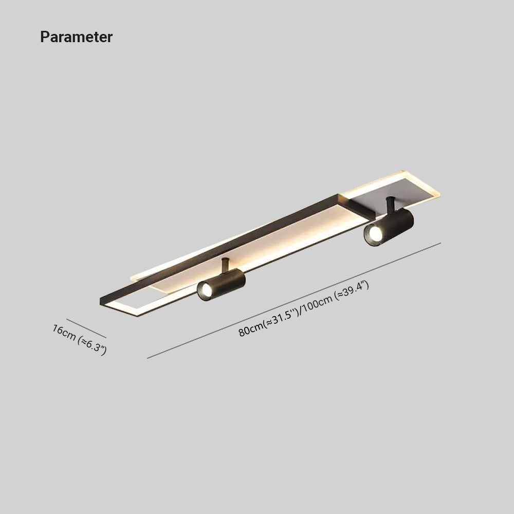 Arisha Modern LED Deckenleuchte Strahler Schwarz Wohnzimmer Metall
