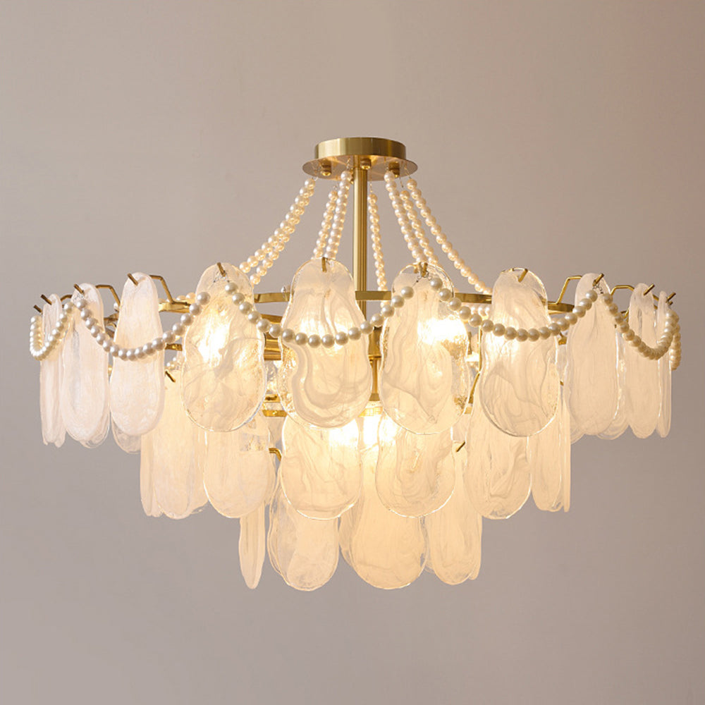Kristy Vintage LED Kronleuchter Kerze Gold Esstisch/Schlaf/Wohnzimmer Metall Glas